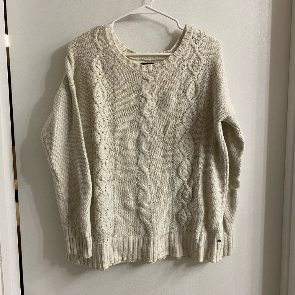 American Eagle medium weight cream sparkle sweater size XL